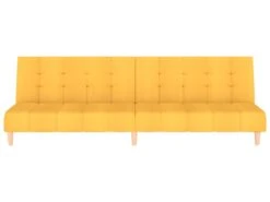 Canapé-lit à 2 Places Jaune Tissu 15 Canapé-lit à 2 Places Jaune Tissu -Meubles Soldes Boutique canape 22002909