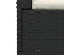 Canapé 2 Places Avec Coussins Noir Résine Tressée -Meubles Soldes Boutique canape 22005603