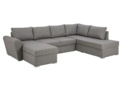 Stan Canapé-lit, Chaise Longue Côté Gauche, Gris Clair. -Meubles Soldes Boutique canape 22043275