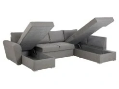 Stan Canapé-lit, Chaise Longue Côté Gauche, Gris Clair. -Meubles Soldes Boutique canape 22043281