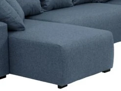 Canapé D'angle Panoramique Convertible En Tissu Bleu LADAZIA 14 Canapé D'angle Panoramique Convertible En Tissu Bleu LADAZIA -Meubles Soldes Boutique canape 22053475