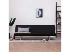Canapé-lit Noir Polyester