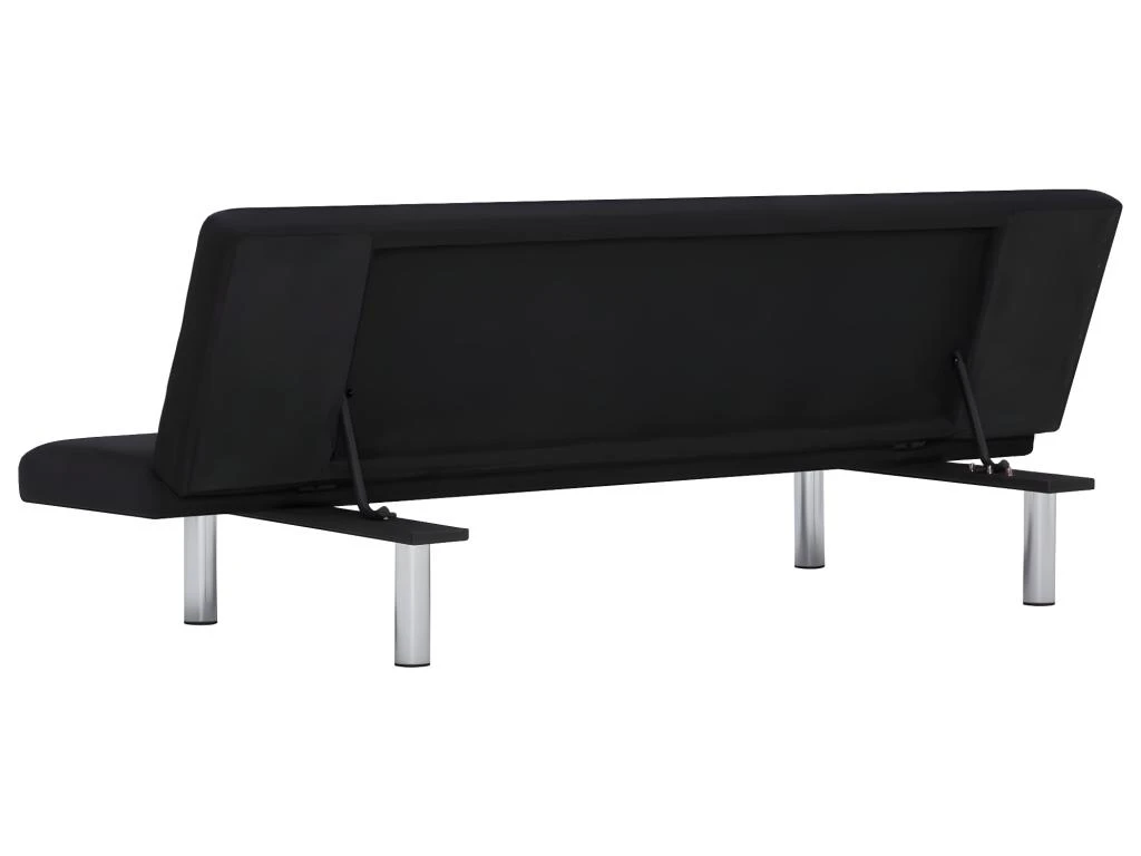 Canapé-lit Noir Polyester 8 Canapé-lit Noir Polyester – Image 6