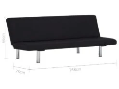 Canapé-lit Noir Polyester 21 Canapé-lit Noir Polyester -Meubles Soldes Boutique canape 22059921