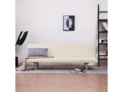 Canapé-lit Crème Polyester