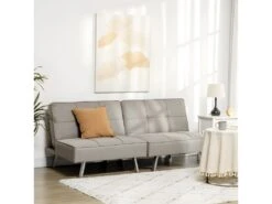 Canapé Contemporain Convertible OVIEDO Gris -Meubles Soldes Boutique canape 22099355