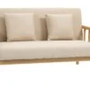 Canapé 2 Places ARONA Bois Et Beige -Meubles Soldes Boutique canape 22099367