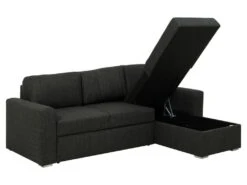 Flemingsburg Canapé-lit Avec Chaise Longue, Gris Foncé. -Meubles Soldes Boutique canape 22105075