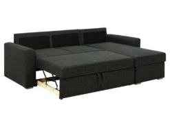 Flemingsburg Canapé-lit Avec Chaise Longue, Gris Foncé. -Meubles Soldes Boutique canape 22105081