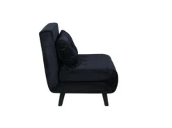 Vicky Canapé-lit ,fauteuil Velours Noir. -Meubles Soldes Boutique canape 22105105