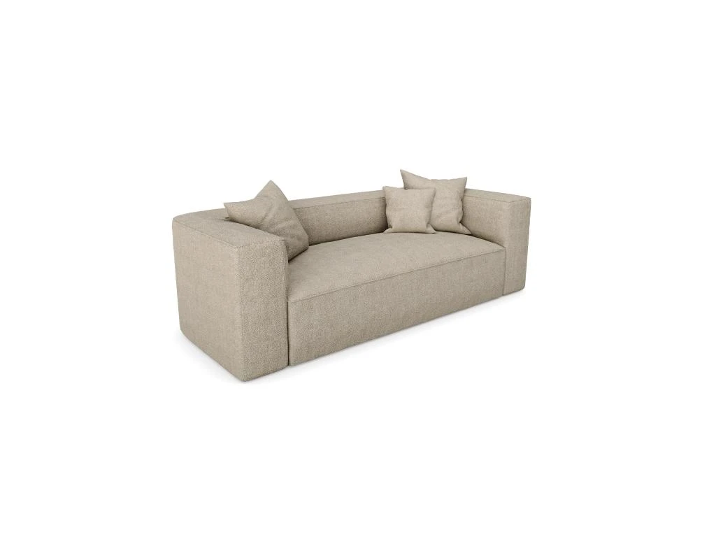 Canapé 3 Places Tissu Bouclette Taupe 3 Canapé 3 Places Tissu Bouclette Taupe