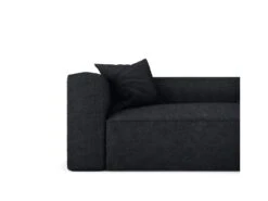 Canapé 3 Places Tissu Bouclette Noir -Meubles Soldes Boutique canape 22207447