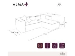 Canapé D'angle Droit Tissu Tramé Taupe -Meubles Soldes Boutique canape 22210319