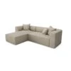 Canapé D'angle Gauche Tissu Bouclette Taupe -Meubles Soldes Boutique canape 22210421