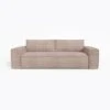 Canapé Convertible Express Dunlopillo Velours Côtelé Taupe 160cm -Meubles Soldes Boutique canape 22210655