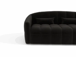 Canapé Convertible Express Matelas Tissu Bouclette Noir 160cm -Meubles Soldes Boutique canape 22248765