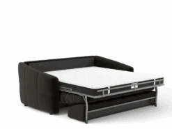 Canapé Convertible Express Matelas Tissu Bouclette Noir 160cm -Meubles Soldes Boutique canape 22248767