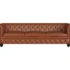 Canapé 3 Places Chesterfield En Cuir