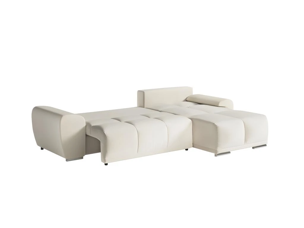 CASSANDRA - Canapé D'angle Convertible Avec Coffre En Tissu - Beige - Angle Droit 8 CASSANDRA - Canapé D'angle Convertible Avec Coffre En Tissu - Beige - Angle Droit – Image 6