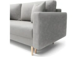 Canapé Convertible - 200 Cm - 3 Places - Gris Clair - VALICO -Meubles Soldes Boutique canape 22704971