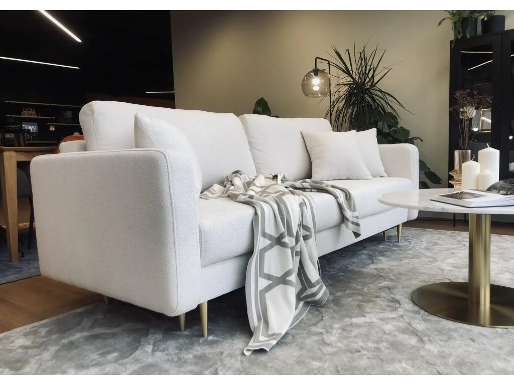 Canapé Convertible - 200 Cm - 3 Places - Crème - VALICO 5 Canapé Convertible - 200 Cm - 3 Places - Crème - VALICO – Image 3