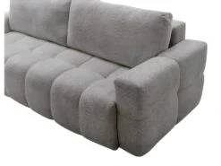 Canapé 3 Places Convertible En Tissu Bouclette Gris Clair ISSORO 17 Canapé 3 Places Convertible En Tissu Bouclette Gris Clair ISSORO -Meubles Soldes Boutique canape 22728267