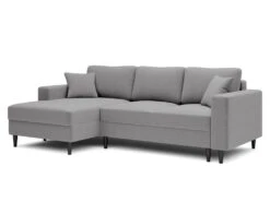 Canapé D'angle - 230 Cm - En L Avec Un Coffre De Rangement - Velours Hydrophobe - Gris - Côté Gauche - NALIKA 8 Canapé D'angle - 230 Cm - En L Avec Un Coffre De Rangement - Velours Hydrophobe - Gris - Côté Gauche - NALIKA -Meubles Soldes Boutique canape 22805657