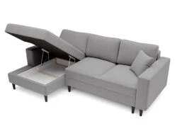 Canapé D'angle - 230 Cm - En L Avec Un Coffre De Rangement - Velours Hydrophobe - Gris - Côté Gauche - NALIKA 9 Canapé D'angle - 230 Cm - En L Avec Un Coffre De Rangement - Velours Hydrophobe - Gris - Côté Gauche - NALIKA -Meubles Soldes Boutique canape 22805659