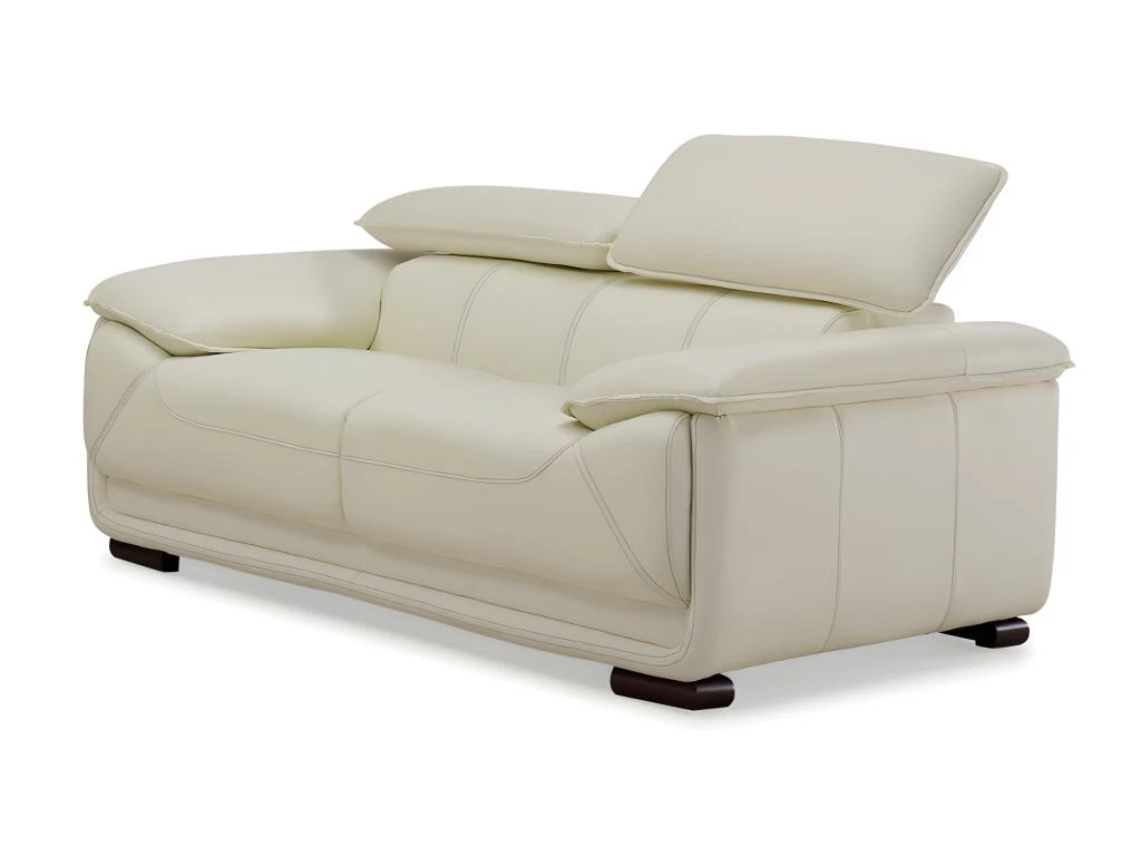 Canapé 2 Places En Cuir MACELO - Ivoire 6 Canapé 2 Places En Cuir MACELO - Ivoire – Image 4