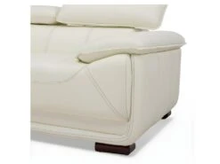 Canapé 3 Places En Cuir MACELO - Ivoire 13 Canapé 3 Places En Cuir MACELO - Ivoire -Meubles Soldes Boutique canape 228327