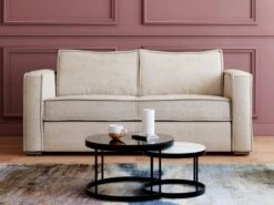 Canapé 3 Places Convertible Express En Velours Côtelé Beige - Couchage 140 Cm - Matelas 14 Cm LORETO 11 Canapé 3 Places Convertible Express En Velours Côtelé Beige - Couchage 140 Cm - Matelas 14 Cm LORETO -Meubles Soldes Boutique canape 22856465