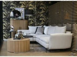 Canapé D'angle - 282 Cm - En L Avec Un Coffre De Rangement - Tissu Hydrophobe - Beige - Côté Gauche - DEMISBAL -Meubles Soldes Boutique canape 22858789