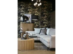 Canapé D'angle - 282 Cm - En L Avec Un Coffre De Rangement - Tissu Hydrophobe - Beige - Côté Gauche - DEMISBAL -Meubles Soldes Boutique canape 22858791