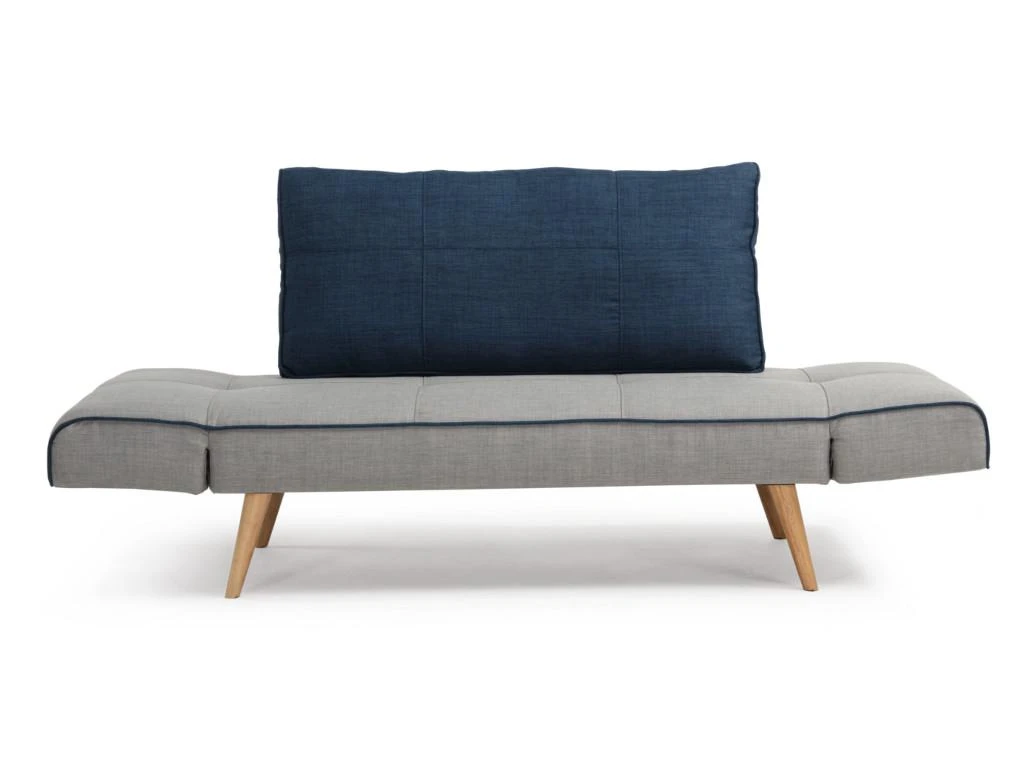 Canapé Convertible Clic-clac En Tissu EBATY II - Gris Et Bleu 5 Canapé Convertible Clic-clac En Tissu EBATY II - Gris Et Bleu – Image 3