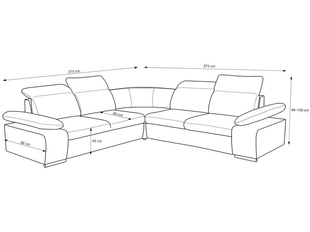 Canapé D'angle Convertible Avec Rangement En Tissu Et Simili RABELAIS - Bicolore Anthracite Et Noir 15 Canapé D'angle Convertible Avec Rangement En Tissu Et Simili RABELAIS - Bicolore Anthracite Et Noir – Image 13