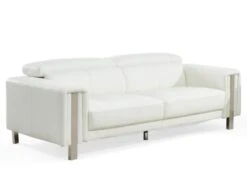 Canapé 3 Places En Simili MAROUA - Blanc -Meubles Soldes Boutique canape 254037