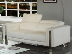 Canapé 2 Places En Simili MAROUA - Blanc