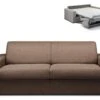 Canapé 4 Places Convertible Express En Tissu CALITO - Marron - Couchage Lattes Larges 160 Cm - Matelas 14 Cm -Meubles Soldes Boutique canape 273033