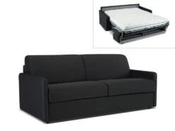 Canapé 4 Places Convertible Express En Tissu CALIFE - Bleu Foncé - Couchage à Lattes Larges 160 Cm - Matelas 18 Cm -Meubles Soldes Boutique canape 273289 6