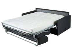 Canapé 2 Places Convertible Express En Tissu CALIFE - Gris Clair - Couchage 120 Cm - Matelas 14 Cm -Meubles Soldes Boutique canape 273291 2
