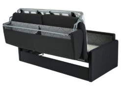 Canapé 3 Places Convertible Express En Tissu CALIFE - Bleu Foncé - Couchage à Lattes Larges 140 Cm - Matelas 18 Cm -Meubles Soldes Boutique canape 273293 3