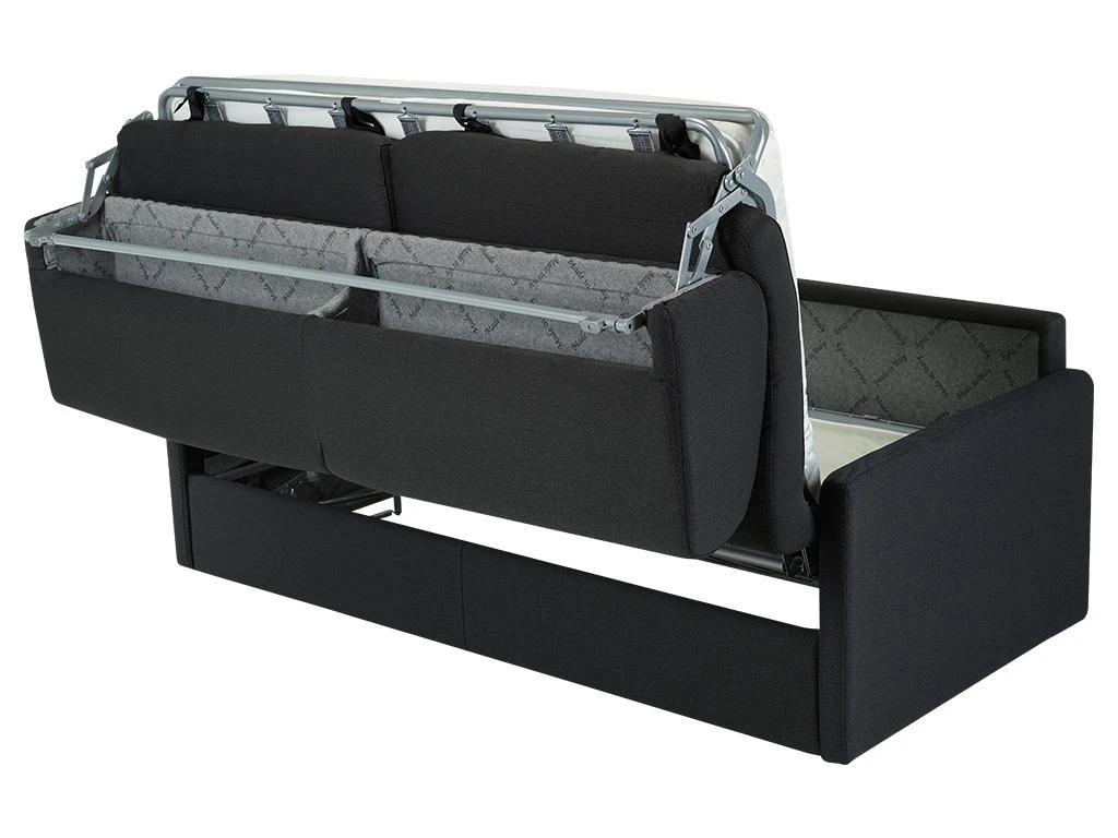 Canapé 3 Places Convertible Express En Tissu CALIFE - Rouge - Couchage 140 Cm - Matelas 14 Cm 10 Canapé 3 Places Convertible Express En Tissu CALIFE - Rouge - Couchage 140 Cm - Matelas 14 Cm – Image 8