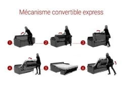 Canapé 2 Places Convertible Express En Tissu CALITO - Anthracite - Couchage Lattes Larges 120 Cm - Matelas 14 Cm Avec Mémoire De Forme DUNLOPILLO 21 Canapé 2 Places Convertible Express En Tissu CALITO - Anthracite - Couchage Lattes Larges 120 Cm - Matelas 14 Cm Avec Mémoire De Forme DUNLOPILLO -Meubles Soldes Boutique canape 273757 15