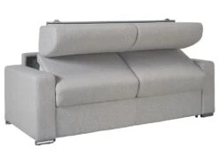Canapé 2 Places Convertible Express En Simili CALITO - Gris - Couchage Lattes Larges 120 Cm - Matelas 22 Cm Avec Mémoire De Forme DUNLOPILLO -Meubles Soldes Boutique canape 284915 2