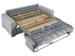 Canapé 3 Places Convertible Express En Simili CALITO - Gris - Couchage 140 Cm - Matelas 18 Cm -Meubles Soldes Boutique canape 284921 6