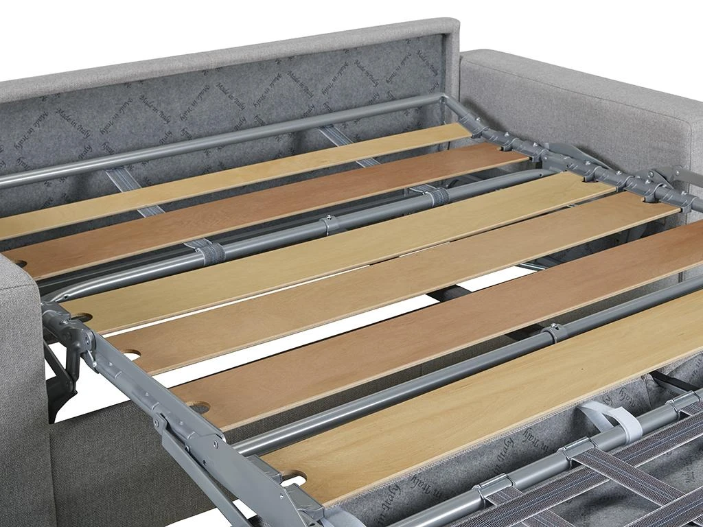 Canapé 4 Places Convertible Express En Simili CALITO - Gris - Couchage Lattes Larges 160 Cm - Matelas 22 Cm Avec Mémoire De Forme DUNLOPILLO 11 Canapé 4 Places Convertible Express En Simili CALITO - Gris - Couchage Lattes Larges 160 Cm - Matelas 22 Cm Avec Mémoire De Forme DUNLOPILLO – Image 9