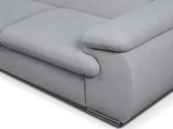Canapé D'angle Convertible En Tissu Avec Coffre De Rangement FABIEN - Gris Clair- Angle Gauche -Meubles Soldes Boutique canape 300053