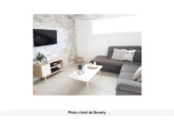 Canapé D'angle Convertible En Tissu Avec Coffre De Rangement FABIEN - Taupe - Angle Droit -Meubles Soldes Boutique canape 309523