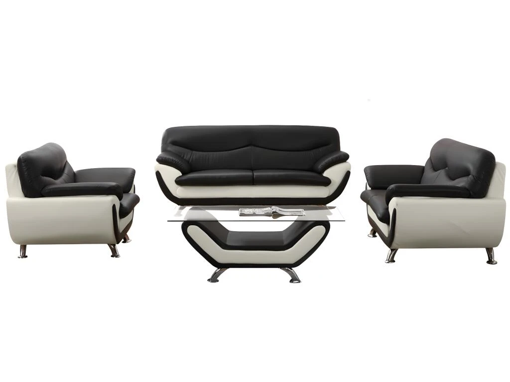 Canapé 2 Places En Simili INDICE - Bicolore Noir Et Ivoire 15 Canapé 2 Places En Simili INDICE - Bicolore Noir Et Ivoire – Image 13