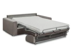 Canapé 3 Places Convertible Express En Velours CALITO - Bleu Nuit - Couchage Lattes Larges 140 Cm - Matelas 14 Cm Avec Mémoire De Forme DUNLOPILLO -Meubles Soldes Boutique canape 325771 1